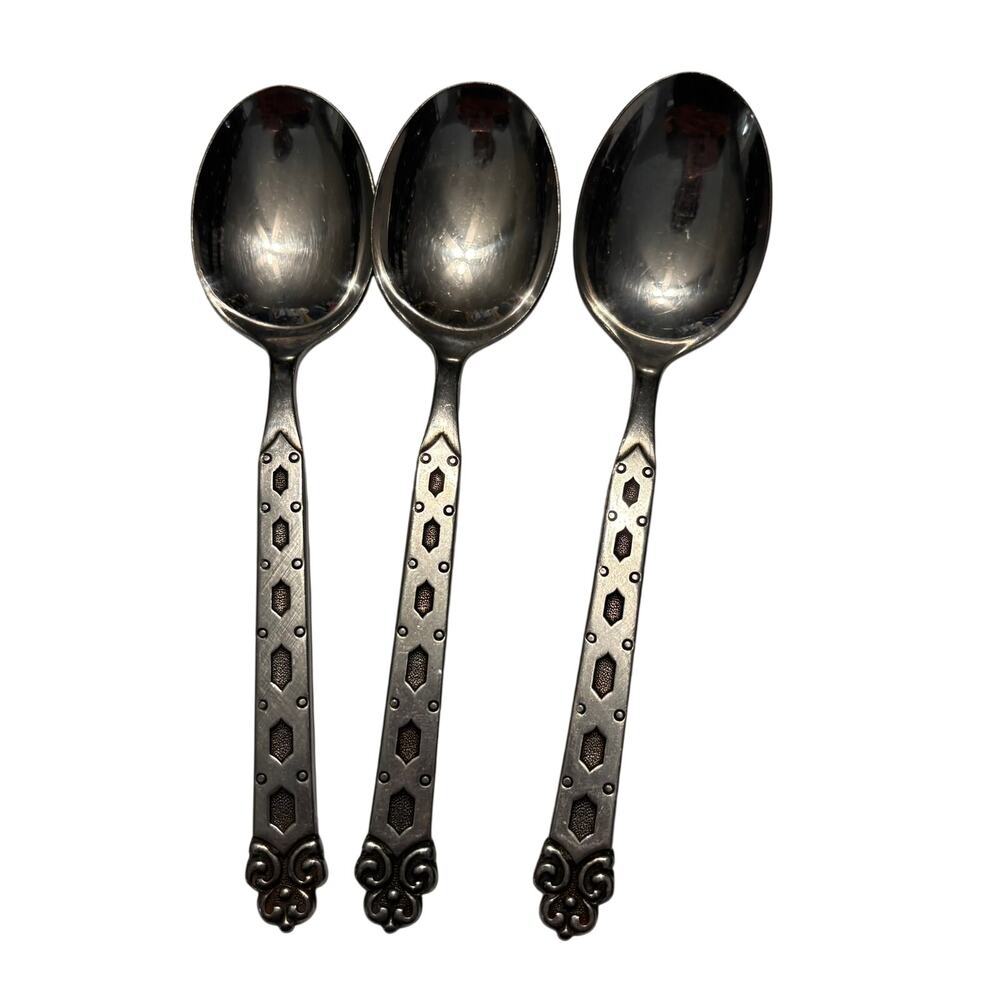 Northland Oneida Stainless Japan Teaspoons Set 3 Vintage MCM Flatware